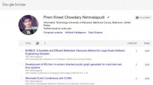 Google Scholar publication and citation overview.