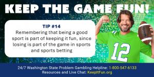 Tip for keeping the game fun - male football fan holding football cheers on favorite team