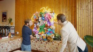 The puppy, named Bruno, is Mr. Phantom's dog, given to him after his adoption.