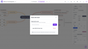 Invite-only sharing ensures mind maps stay up to date while access remains controlled.