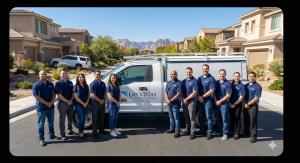 Las Vegas Blinds company service vehicle and installation team arriving at a residential home in Henderson NV to install custom window treatments.