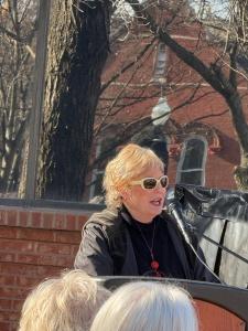 Pamela Lewis Speaking At Ben Franklin Statue Unveiling (Credit PLA Media), statue created by master sculptor George Lundeen