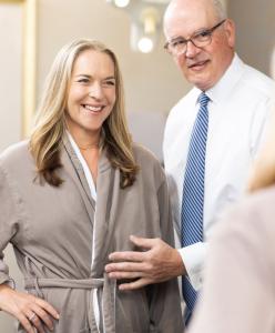 Dr. Leo Lapuerta, MD with a Houston Plastic Surgery patient.