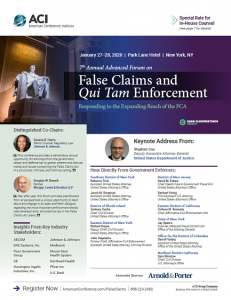 7th Annual Forum on False Claims and Qui Tam Enforcement | January 27-28, 2020 New York City
