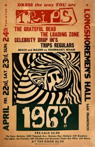 A $10,000 Reward Is Offered for This Trips Grateful Dead Longshoremen’s Hall 4/24/66 Concert Posterr