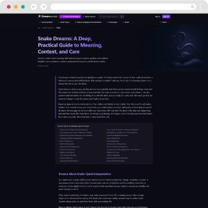 Dreamspoken - Screenshot Dream about Snakes