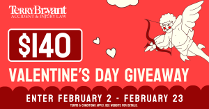 Valentine's giveaway hosted by Terry Bryant Accident & Injury Law