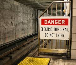 Caution is required when working around third rail systems
