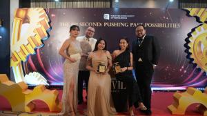 (L-R) Kristina Pauline Obra, International Marketing Manager of Cebu Pacific, Roberto Pilares, Strategic Communications of Cebu Pacific, Jasmine Paula Obar, International Marketing of Cebu Pacific, Dr. Karen Remo, CEO and Founder of NPM Group, and Vince A