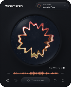 Main front UI of the plugin Metamorph