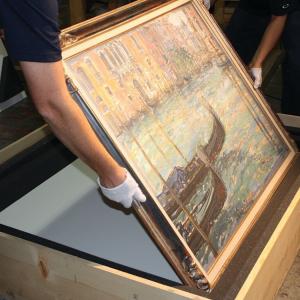 Craters & Freighters Washington team packing antiques and artwork for secure winter shipping.
