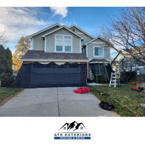 ATS Exteriors Roofing & Siding is a trusted and certified roofing contractor in Broomfield and Westminster, CO. Shows their debris protection system.