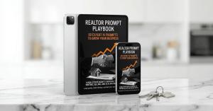 Realtor Prompt Playbook digital download on iPad and iPhone for real estate agents.