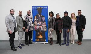 Group photo of Abdul Tubman, Andrew “Sekou” Jackson, Natanya Wachtel, and Jonathan Quash.