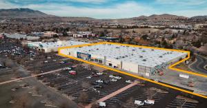 Image of an old lowe's building being modified into a 232,000 sq ft Makerspace, Art Park, & Innovation Campus