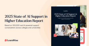 Image promoting the 2025 AI Support Trends in Education Report from LearnWise AI.