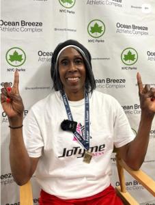 At the USA Track & Field New Jersey and New York Open & Masters Championships held at Ocean Breeze, four-time Olympian, Joetta set a new American Record that she previously held in the 200m with a new time of 28.17.