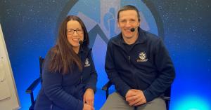 Lisa and Robbie pictured on stage