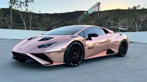 Chrome Lambo rendered by wrap-Up AI