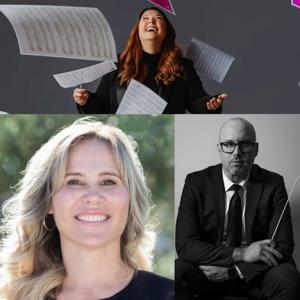 3 headshots of conductors Zang, Reed and McDonough