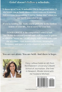 journal for grief and loss back cover