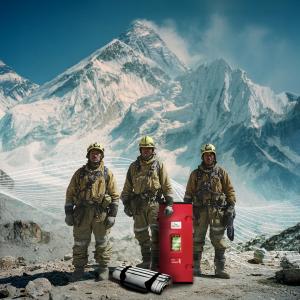 Fire Cloak™ On Top of the World in Kathmandu, Nepal