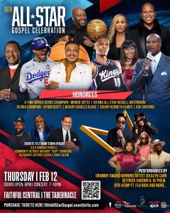 An unforgettable evening of inspiration and celebration set to take place at the 19th Annual All-Star Gospel Celebration on Thursday, February 12, 2026 in Los Angeles.