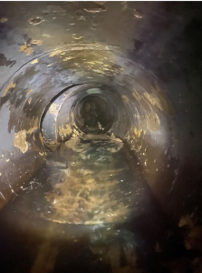 Pipe before rehabilitation work