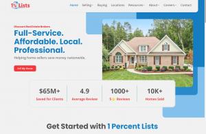 New 1 Percent Lists Homepage