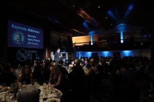 Speaker on the stage at the National Press Club
