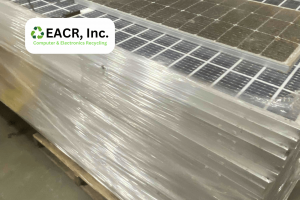 Palletized solar panels for recycling