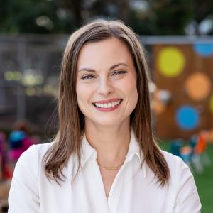 Chelsie Webster inside of the Children's Museum of Tacoma's art studio