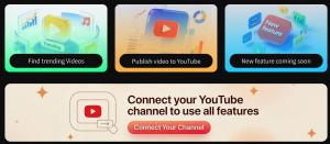 Videoinu YouTube Copilot interface designed for creators, featuring AI-powered trend discovery, one-click YouTube publishing, and channel connection for advanced features. Helps YouTubers save time, publish smarter, and grow their channel with AI.