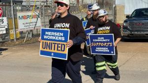 Mersen Workers Picketed on February 6