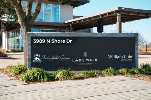 Satterfield Group new sign at Lake Walk
