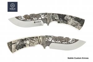 fine scrimshaw knife mammoth tusk Noblie Custom Knives
