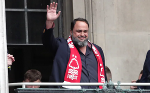 Marinakis with a scarf