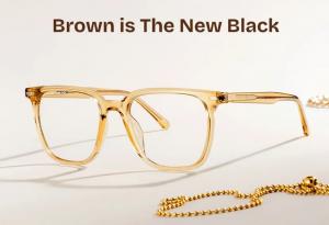 Eliza Square Beige TR90 Eyeglasses