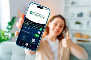 Phone showing Family HVAC's Comfort Watch App