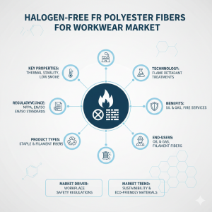 Halogen free FR Polyester Fibers for Workwear Market