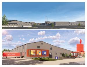 Rendering of Belfort Furniture’s planned 260,000-square-foot distribution center in Berryville, Virginia. The new facility will support expanded logistics operations serving the Greater Washington, D.C. region.