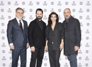 Ambassador H.E. Mr Spyros Attas, Minos Papas (director), Margarita Zachariou (star), Constantinos Nikiforou (producer)