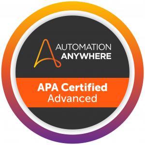 Automation Anywhere APA Certified Advanced Partner Badge