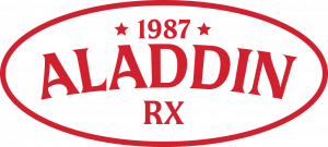 Official brand logo of ALADDIN RX by ADP-Derma, a K-beauty clinical skincare specialist focusing on post-procedure recovery.