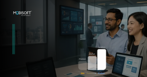 Founders reviewing product roadmap and technical solutions for startup growth