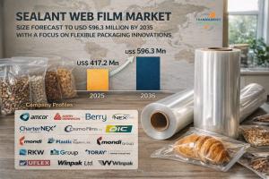 Sealant Web Film Market (Material: Polyethylene, Polypropylene, Ethylene-Vinyl Acetate, Thermoplastic Polyurethane, Thermoplastic Elastomers, Polyamide, and Other; Thickness: Up to 20 Microns, 21 to 40 Microns, 41 to 60 Microns, and Above 60 Microns) - Gl