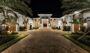 Exterior view of the 7,131-square-foot Pelican Bay residence in Naples, sold for $15 million.