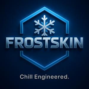 FrostSkin patent-pending instant-chill smart hydration bottle logo