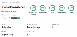 PHP package pages on Socket
