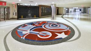 "Across Country" terrazzo medallion 